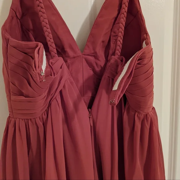 Azazie terra cotta long formal dress - Picture 3 of 13